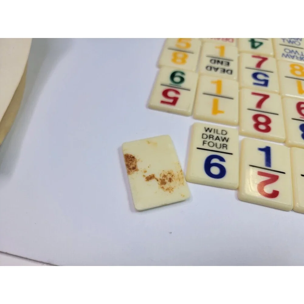 Vintage UNO Dominos Game 1986/1989 International Games Tiles Instructions 5...